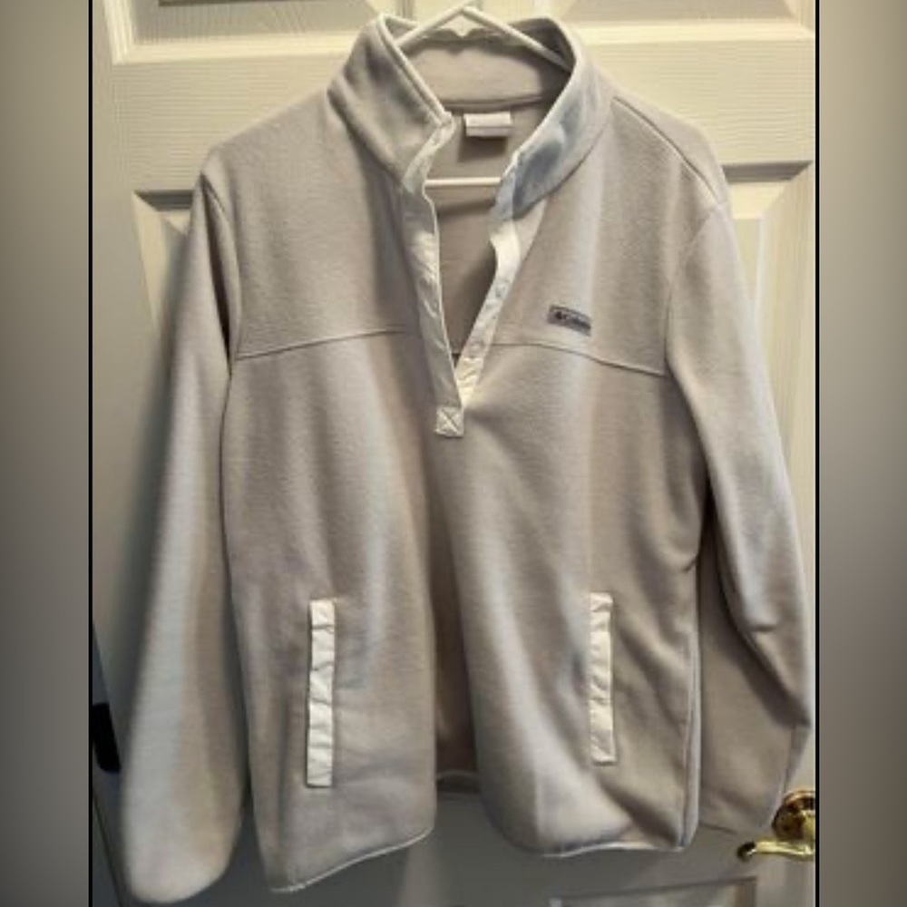 Like New Columbia Women’s Fleece Pullover ~ Extra Large / XL ~ White/gray